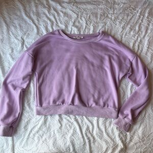 Morris Day Lilac Pastel Purple Women's Crew Neck Cropped Sweater